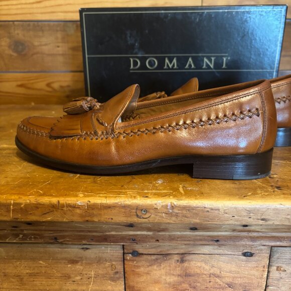 New Domani Leather Tasseled Loafers - Picture 2 of 8